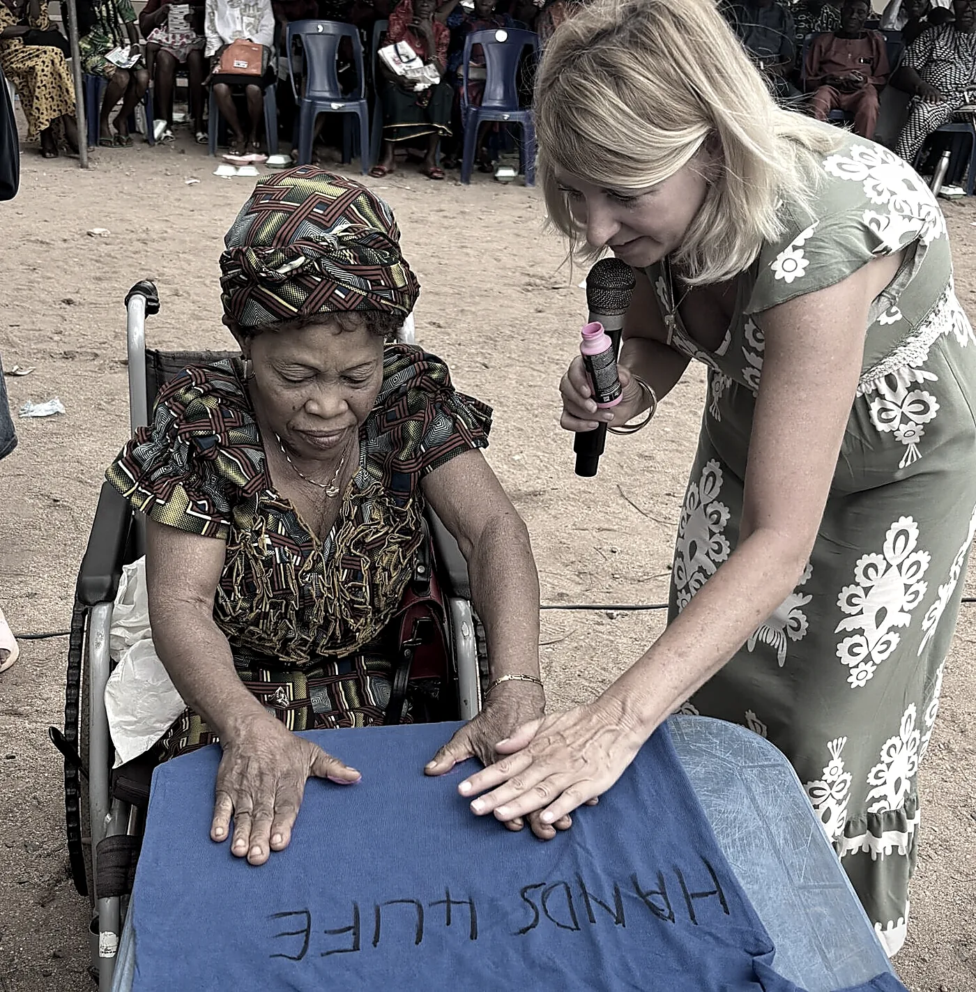 An older adult taking part in a Hands 4Life community event